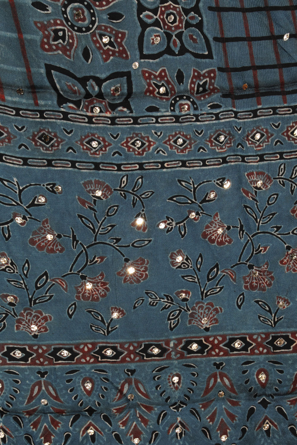 Image of Contemporary Style Ajrakh Printed Dupatta